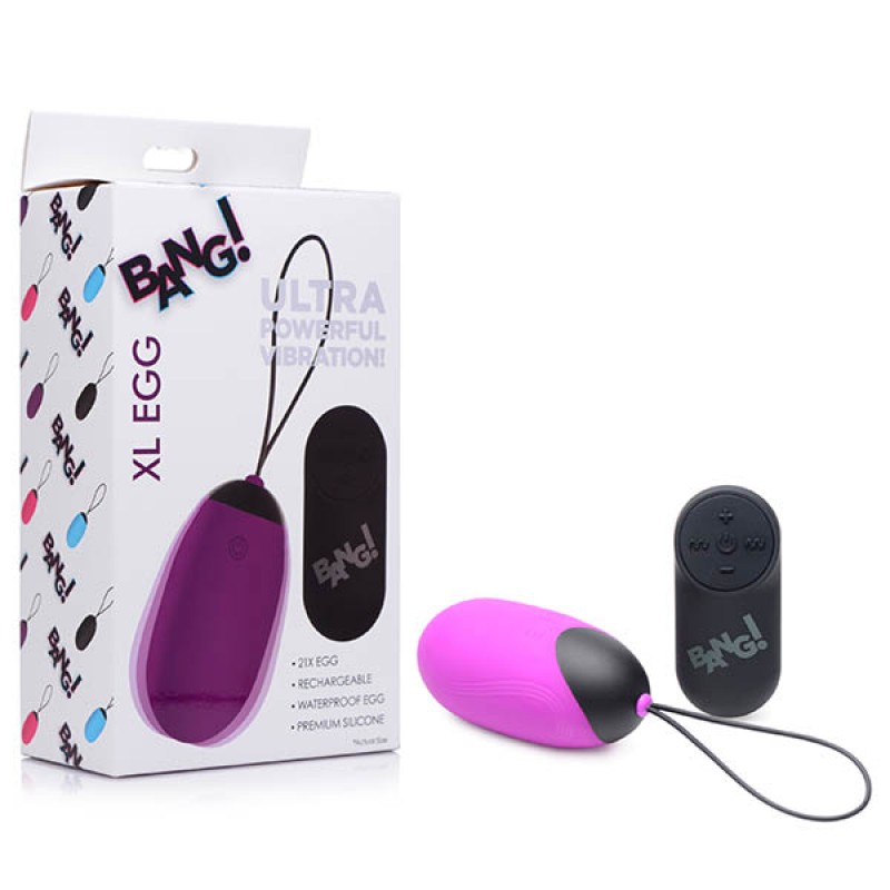 Bang! XL Silicone Vibrating Egg - Purple